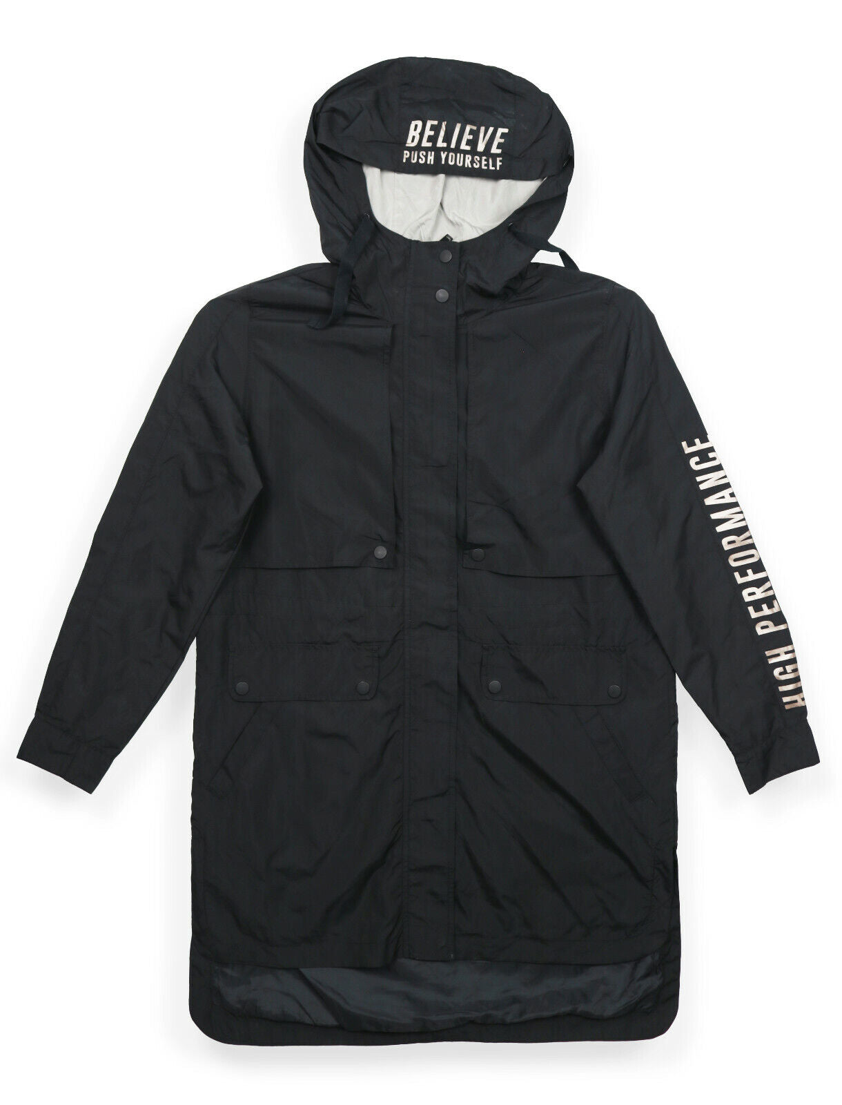 Ladies Lightweight Hooded Outwear Jacket - Black