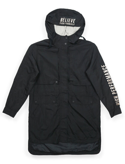 Ladies Lightweight Hooded Outwear Jacket - Black