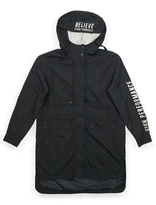 Ladies Lightweight Hooded Outwear Jacket - Black